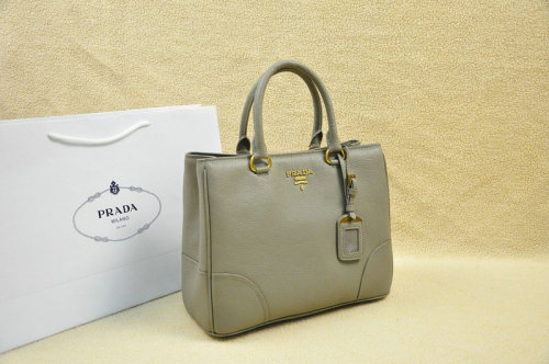 2014 Prada grainy calfskin tote bag BN2533 grey